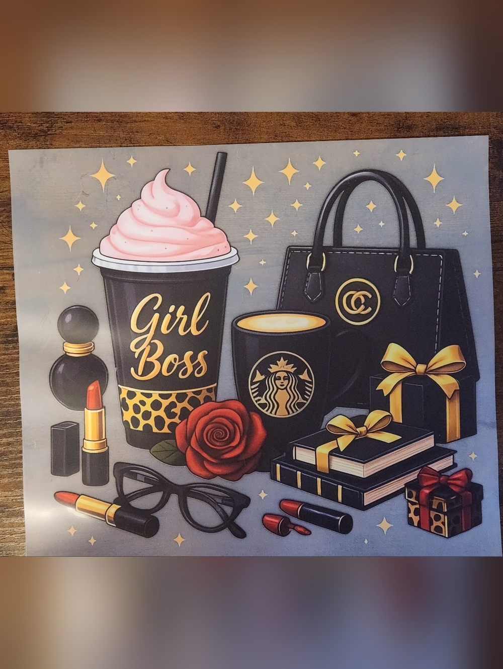 "GIRL BOSS" DTF TRANSFER IMAGE